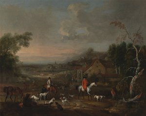 Pastor Jemmet Browne på et møte med foxhounds